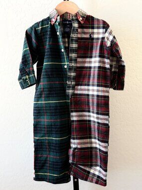 Ralph Lauren Baby Boys Plaid Flannel Button Front Coverall Romper 24M